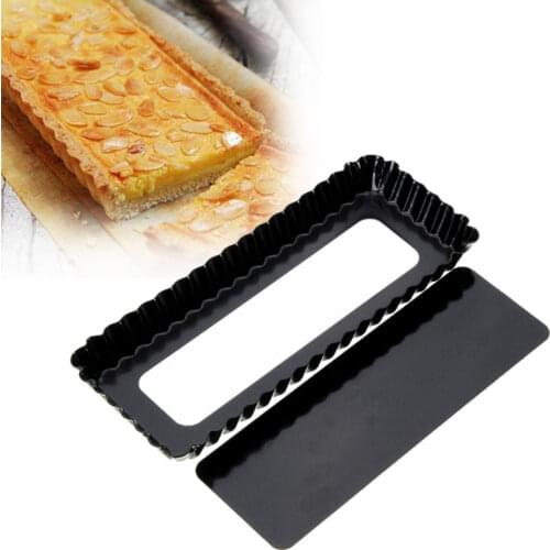 Cake Pans Fluted Pie Tart Pan Mold Baking Removable Bottom Nonstick Quiche Tool Rectangle Bakeware Dishes
