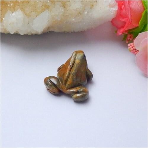 Sale 1Pcs Turquoise Handmade Frog Gemstone Trendy Cabochon 24x21x9mm 5.3g