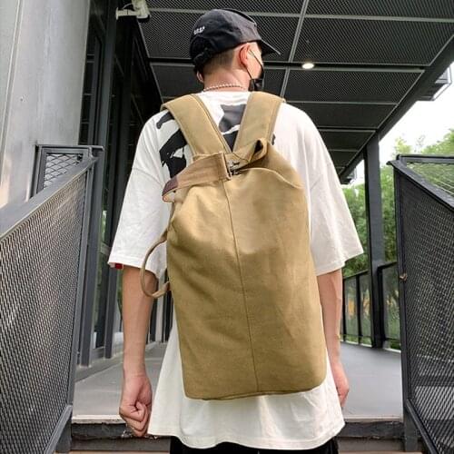 Large Capacity Travel Bags Men Military Backpack Tactical Military Handbag Travel Climbing Bags Male Canvas Bucket Bag XA357F