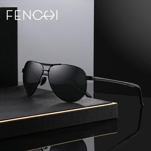 FENCHI Polarized Sunglasses Men Women Brand Designer Fashion Metal Sun Glasses Eyewear UV400 Night Vision
