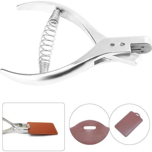 Steel Handheld Slot Puncher ID Card Photo Badge Hole Punching Tool for Leather Craft Punches DIY Hand Tools