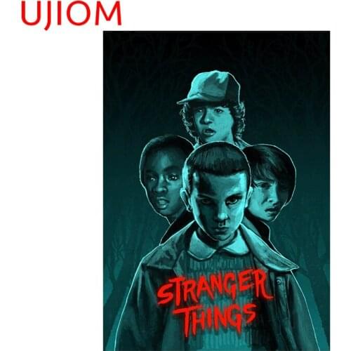 UJIOM Stranger Things Poster Window Decals Home Decoration Living Room Decor Moisture Proof Wall Stickers Mural Art