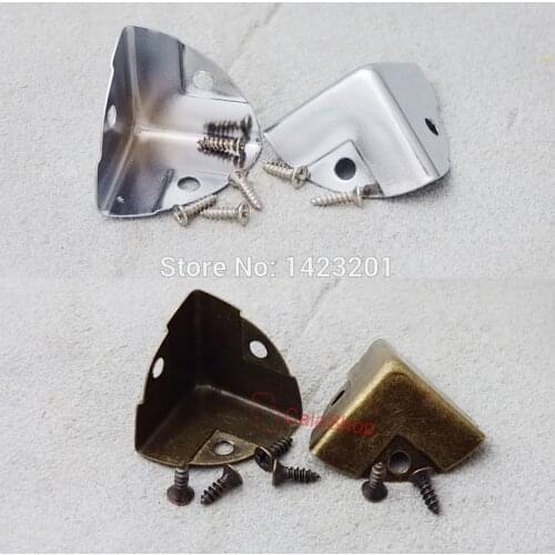 50 pcs / Lot 7/8" 22mm Box Corners Protectors Vintage Large Chest wooden 2 color choice guard desk edge cover F153