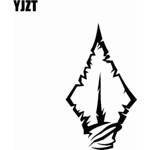 YJZT 7.6CM*13CM ARROW Indian Arrowhead Vinyl Decal Car Sticker Black/Silver C10-01965