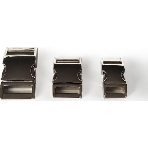 YOUGLE 5 Pcs/Lot Metal Curved Quick Side Release Buckles for Paracord Bracelet Dog Collar Backpack 52mm 40mm