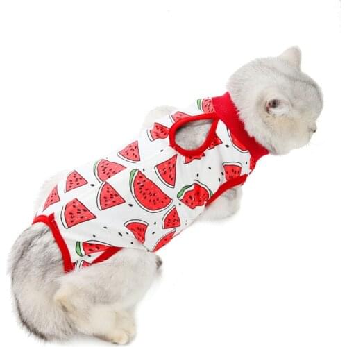 5 Colors Pet Cat Clothes Cat Retrieve After Surgery Anti-licking Vest Pet Wound Anti-mite Surgical Recovery Weaning Suits