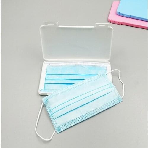 1PC Color Dustproof Mask Organizer for Portable Masks Case PP Box for Storing Mask Saves Masks Box Cartoon Students Mask Storage