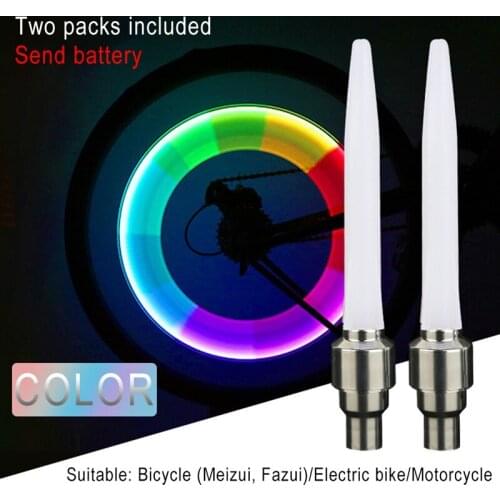 1pcs LED Bike motorcycle Nozzle Light Road Cycling Spoke Lamp Tyre Tire Valve Caps Wheel LED Bicycle Light Bike Accessories