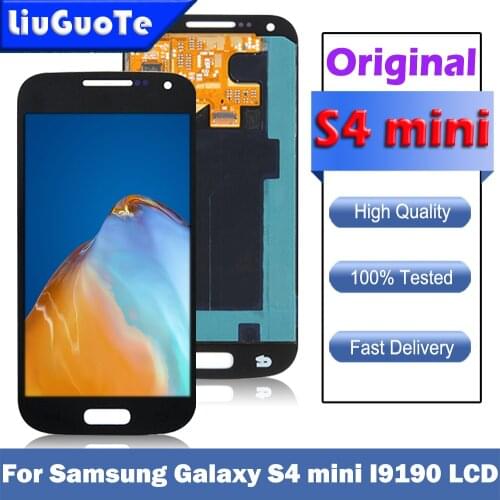 100% Tested Super AMOLED For SAMSUNG S4 Mini I9190 LCD Display for Samsung S4 mini i9195 LCD Screen Touch Digitizer Assembly