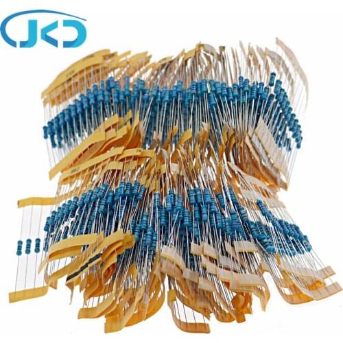 1100Pcs 110value x 10pcs 1% 1/2W 0.5W metal film resistance kit 0.1 ohm - 10M ohm resiistance