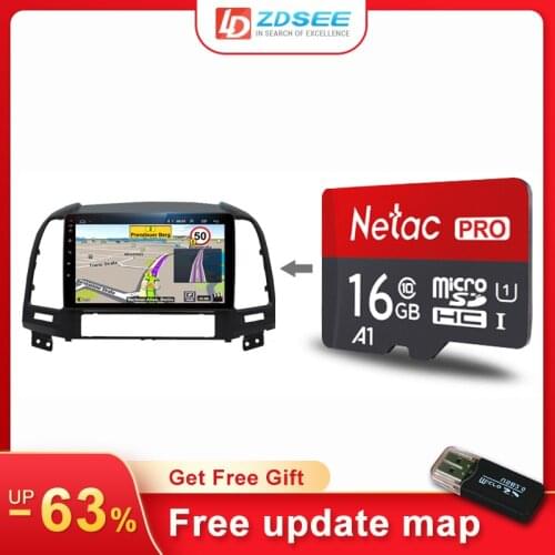 32GB GPS Sygic map for Hyundai Santa Fe car radio android Navigation Maps free update micro SD card Europe spain middle east