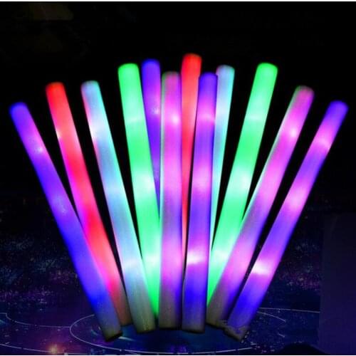 30pcs Colorful Flashing LED Glow Stick Light Up LED Light Stick For Wedding Birthday Party Cheering Sticks Wedding LED Light