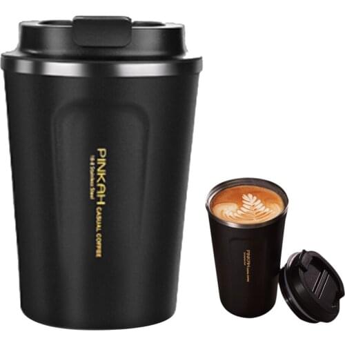 380/500ml Coffee Mug 304 Stainless Steel Thermo Cup Thickened Water Bottle Vacuum Flasks Thermocup with Lid for Birthday Gift