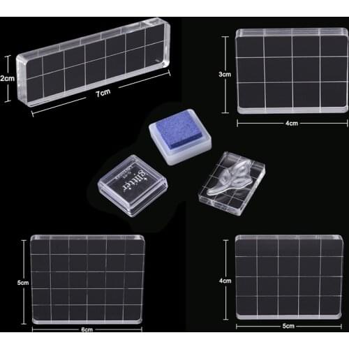 4 Size Acrylic Block For Clear Stamp Cling Mounted Rubber Stamps DIY Scrapbooking Clear Photo Album Decorative Handmade Tool