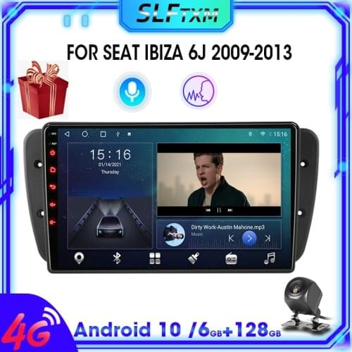 SLFTXM 2Din Android10.0 Car Radio Multimedia Video Player Navigation GPS for Seat Ibiza 6j 2009-2013 Dauto Stereo IPS Screen DSP