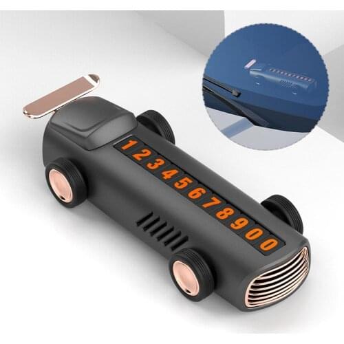 Car Auto Temporary Stop Magnetic Number Parking Card Plate Decoration Cartoon Car Styling Accessories 13.8cm x 5.1cm x 3cm