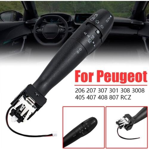 Car Steering Indicator Stalk Turn Signal Switch Headlight Switch Left Auto For Peugeot 206 207 307 301 308 3008 405 407 408 807