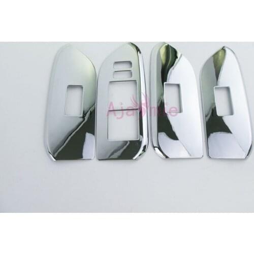 For Toyota Land Cruiser Prado FJ150 2010-2018 Interior Window Glass Switch Cover Button Trim Chrome Prado Accessories