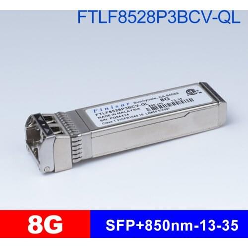 FTLF8528P3BCV-QL 8G is suitable for Qlogic fiber card multimode fiber module FINISAR Fibre Channel 150m SFP+ Optical Transceiver