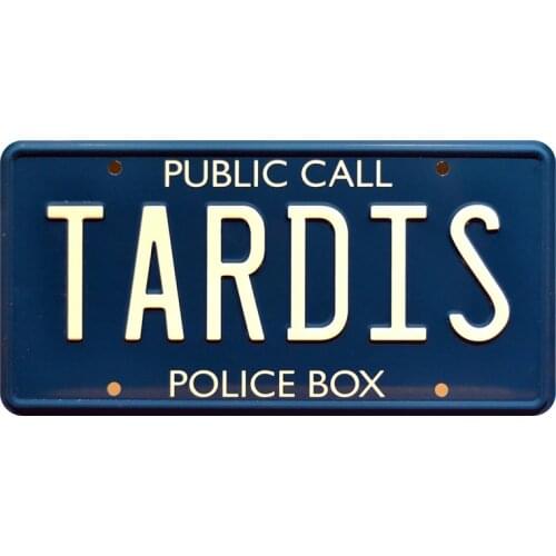 Fuzhen Boutique Decals Exterior Accessories Public Call Tardis License Plate Car Stickers Window Trunk Waterproof Vinyl Decal