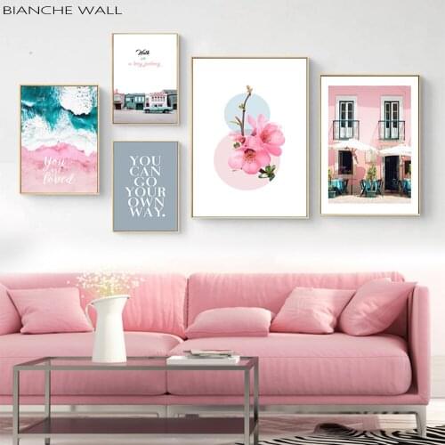 Architecture Cityscape Canvas Poster Scandinavian Wall Art Print Landscape Painting Nordic Style Picture Living Room Decor