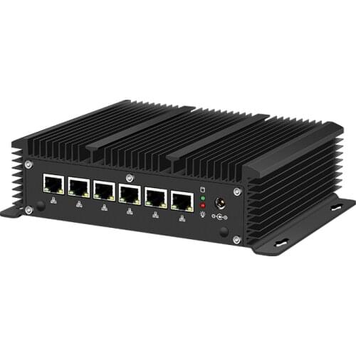 Fanless Mini PC Intel Core i5 7200U 6*LAN Intel 211AT Gigabit Ethernet 4*USB HDMI RJ45 RS232 Firewall Router AES-NI Pfsense