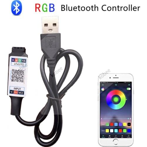 Mini RGB Bluetooth Controller USB 5V 12V 24V Music Bluetooth LED Controller Light Strip Controller For RGB LED Strip