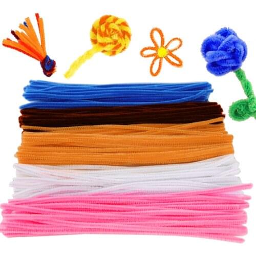 MIUSIE Pipe Cleaners Chenille Stem for Pipe Cleaners DIY Arts Crafts Decorations Kids Plush Educational Toy Easy to Bend 100 PCS
