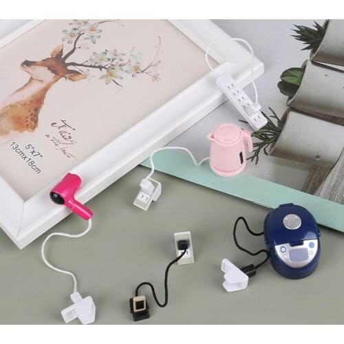 Miniature Dollhouse Bathroom Furniture Accessories Set Bath Hair Dryer Socket Rice Cooker Cell Phone Kettle Home Accessories