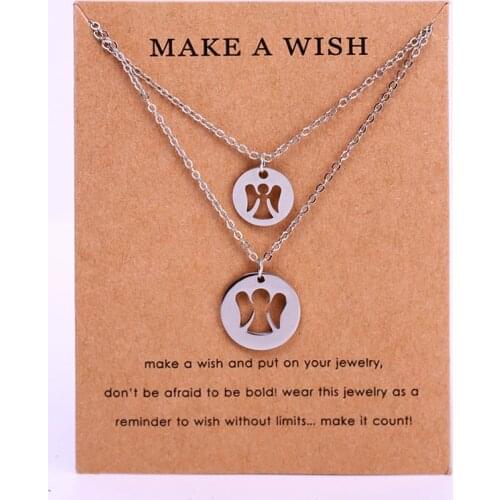 A SET- Love Angel Heart Pendant Necklaces Couple You are My Person Women Men Unisex Fashion Jewelry Drop Shipping