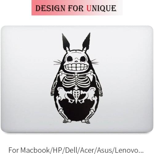 Totoro Skeleton Laptop Decal for Apple Macbook Decal Pro Air Retina Touch Bar 11 12 13 15 inch Vinyl Mac Mi Book Skin Sticker