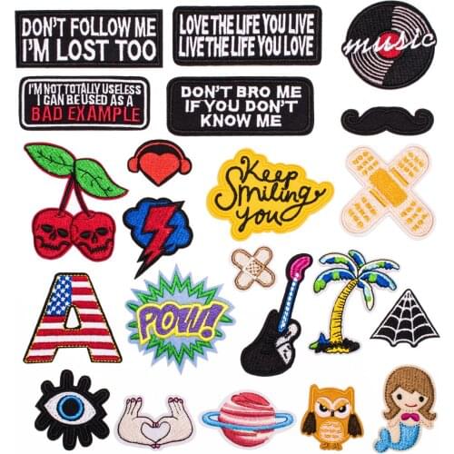 Fashion New 22pcs/set of Embroidery Patch DIY Clothing Home Textile Accessories Ironing Embroidery Cloth Patch