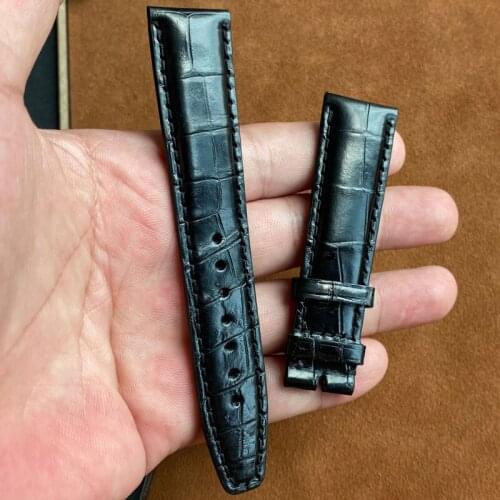 New Luxury Crocodile Strap 20MM 21MM 22MM Genuine Alligator Watch Band Men Handmade Leather Belt Custom PORTUGIESER Watchbands