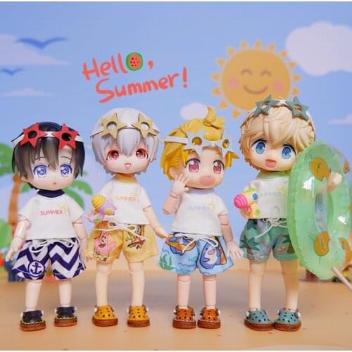 OB11 Baby Dress Go to the Beach Suit Beach Pants Swimsuit Molly Baby Dress 1/12 BJD GSC Plain Body doll clothes bjd accessories