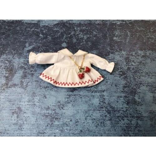 Clothes for Obitsu11 OB11 1/12 doll Cherry strawberry Siamese Skirt available for cu-poche OB11 accessories doll Siamese Skirt