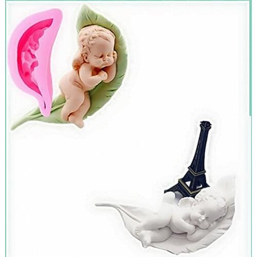 Wholesale , c1044 feather angel aromatherapy plaster silicone mould handmade soap mold