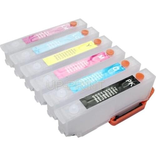 UP 6PCS T2431XL T2431 Empty Refillable Ink Cartridges for XP-750 XP-760 XP-850 XP-860 XP-950 XP-55 XP-960 with ARC chip