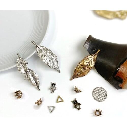 Retro Owl Leaf Crown Triangle Patch DIY Headdress Hair Hoop Accessories Hairpin Material Rubber Band Decoration