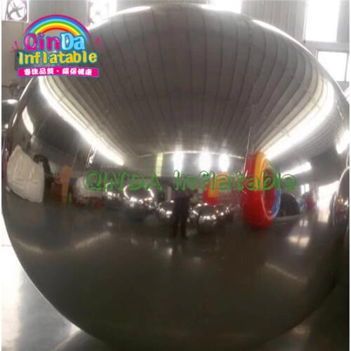 Christmas Decorations inflatable hanging silver mirror ball for event sale decorative large pvc inflatable silver ball