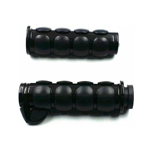 1" 25mm Handlebar Hand Grips Motorcycle Chopper Cruiser Cafe Racer Bobber Black For Honda Yamaha Ducati KTN