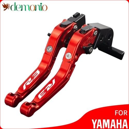With R3 LOGO Fits For YAMAHA YZFR3 2015-2020 YZF R3 YZF-R3 2019 2018 2017 2016 Adjustable Brakes Clutch Levers Handle Bar 20 19