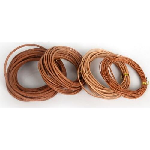 Nude 1/1.5/2/3mm 100% Genuine Leather Cords Round Rope String For Jewelry Making DIY Necklace Bracelet Accessories