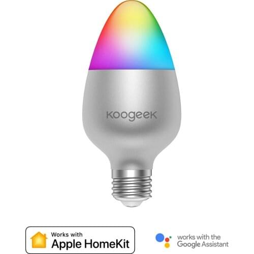 Koogeek E26 LED Bulb 8W Color Changing Dimmable WiFi Smart LED Light Bulb 500LM 2700-6000K Voice/Remote Control Light Bulbs Lamp