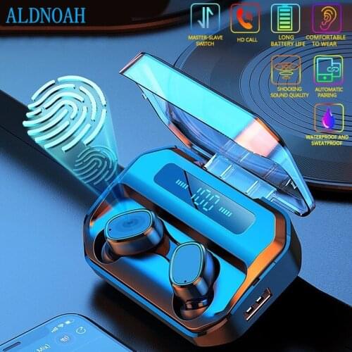 TWS Bluetooth 5.0 Earphones 2200mAh Charging Box Wireless Headphone 9D Stereo Sports Waterproof Earbuds Headsets With Microphone