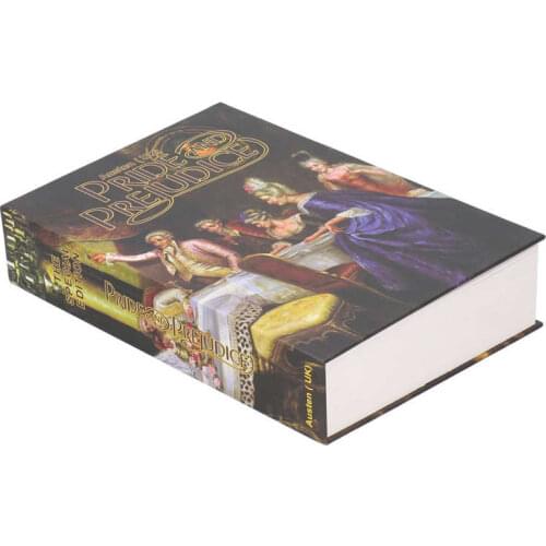 Security Lock Box Simulation Book Saving Box with Key for Cash Coin Money Bank Cards Jewelry