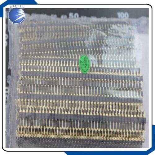 100PCS/LOT 1*40p single row 2.54 pin 1*40 pin hole hole plated single male pin header strip ROUND