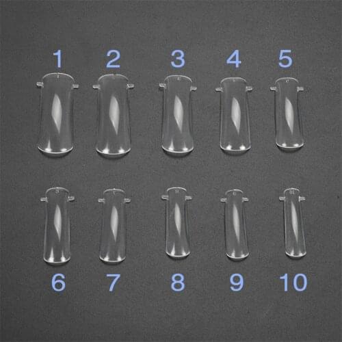 100Pcs Oval Head Full Cover False Nail Art Tips Set Acrylic Natural Clear More Ballerina Nails Full Cover False Nails Tips