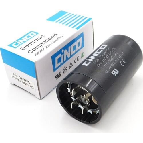 189-227uF 110V 125V 165V CD60 Motor Start Capacitors Motor Starting 189-227 mfd uf mf Compressor HVAC Electrolytic 110VAC 125VAC