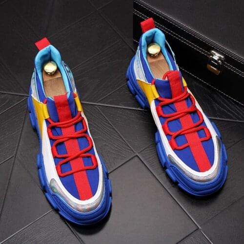 2020 Men High Tops Ankle Boots Casual Spring Autumn Breathable Thick Bottom Leisure Shoes Male Luxury Designer Trending Shoes