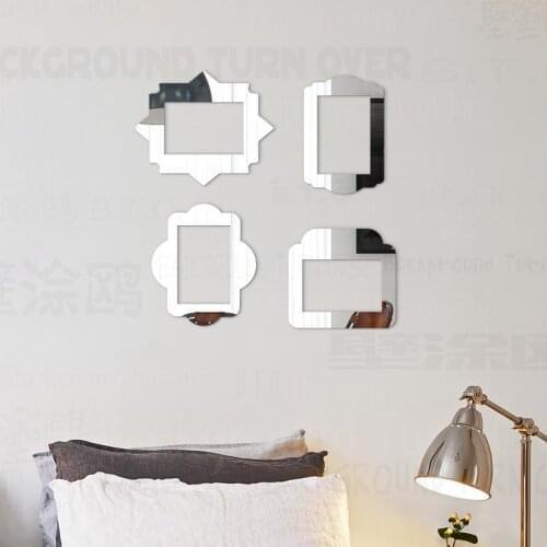 4pcs Photo Frame Set Wall Picture Frames Portrait Door Decorative Mirror Framework My First Year For Pictures On The Walls F002